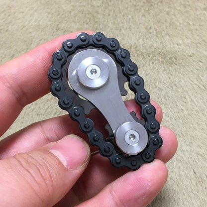 Black Gear Chain Finger Spinner Fidget Toy